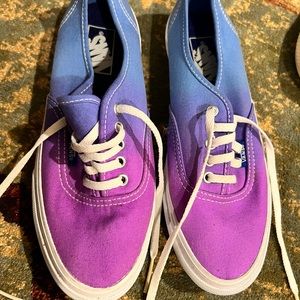Purple/blue ombré vans womens size 7.5